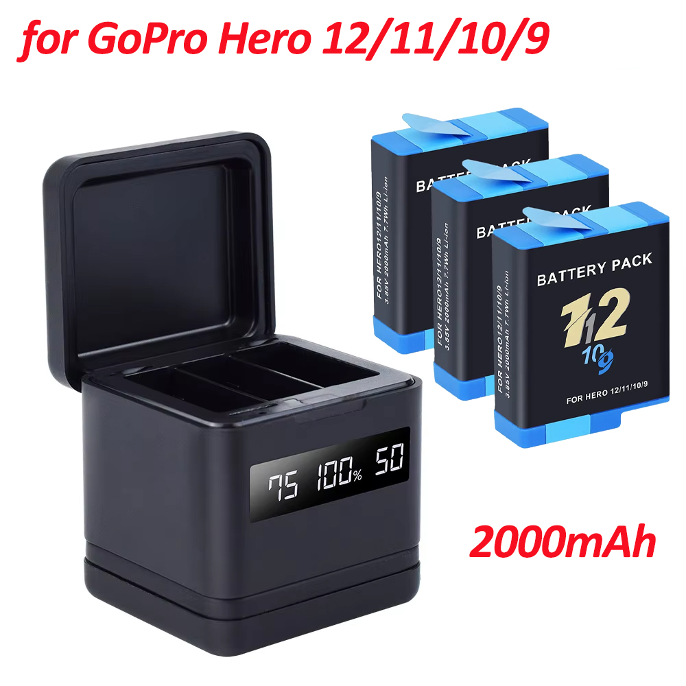 Gopro Action Camera Hero 12 Black - Batería PALO para Cámara GoPro Hero