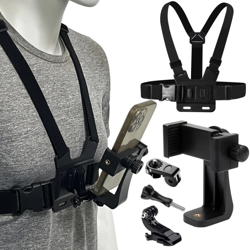 Gopro Action Camera Hero 12 Black - Correa de Pecho para Teléfono, Soporte