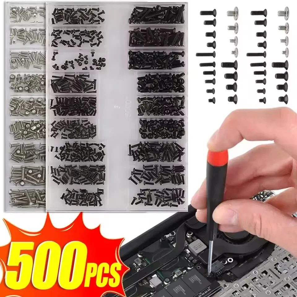 Electronics Repair Book - 500 piezas de mini tornillos y